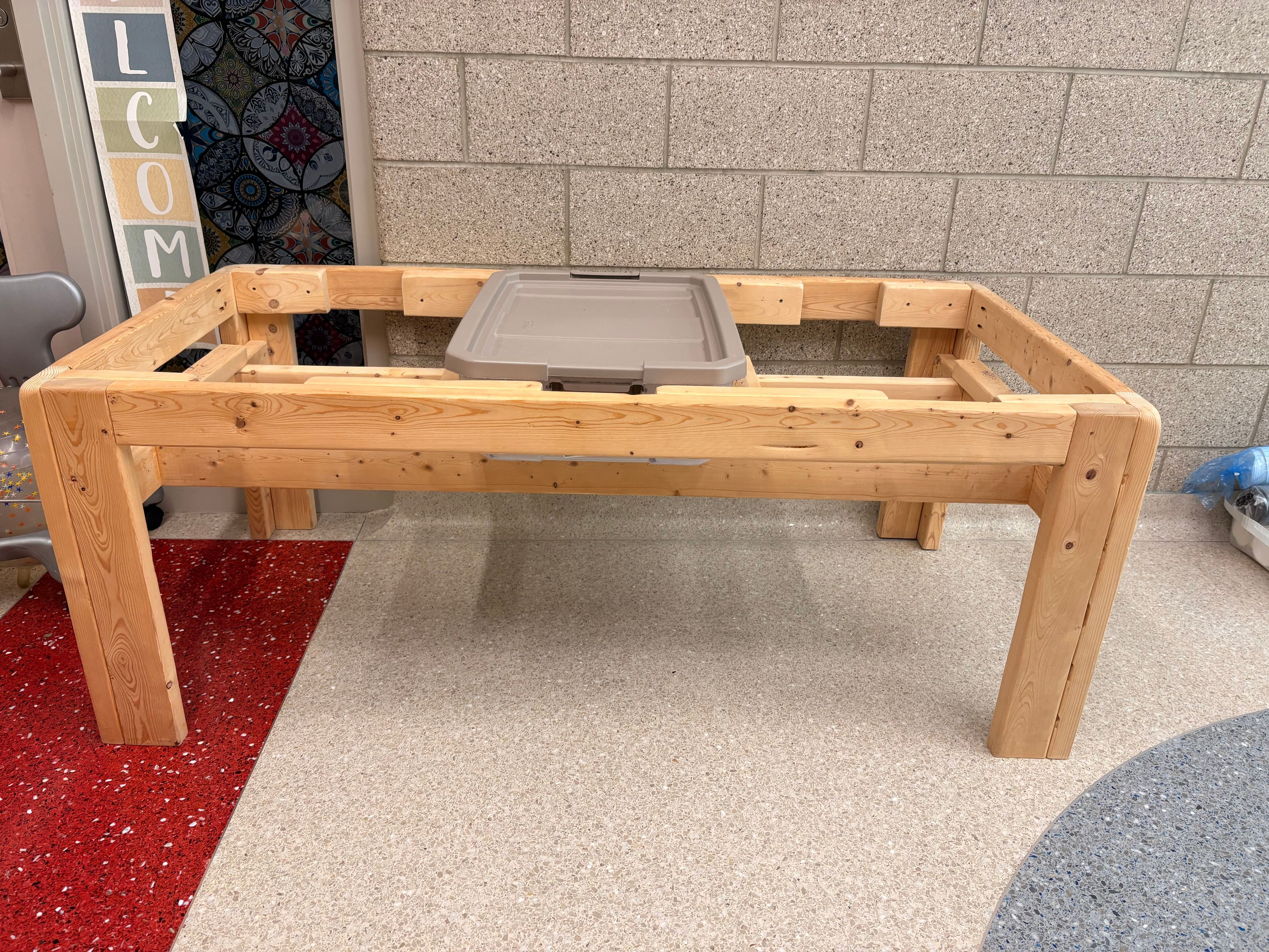 Homemade container storage unit